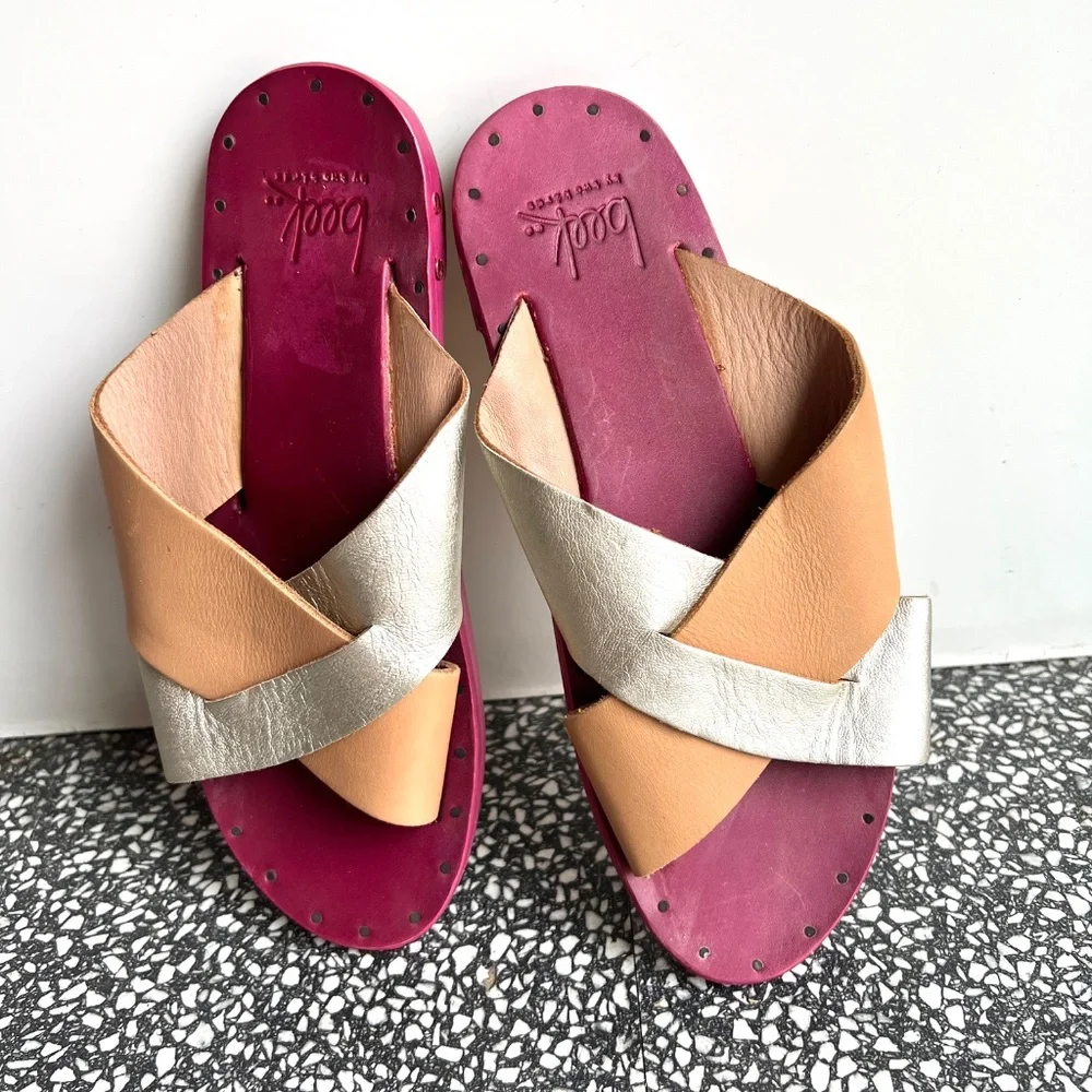 Beek Gull Slide Sandals Anthropologie Size 6 NWOT - Picture 4 of 7